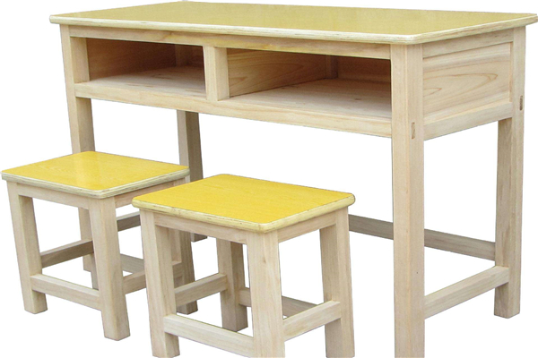 双人实木课桌椅