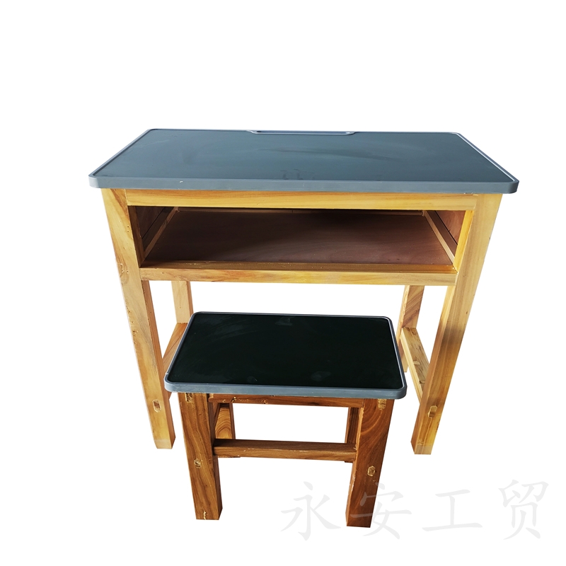 新疆单人实木课桌椅